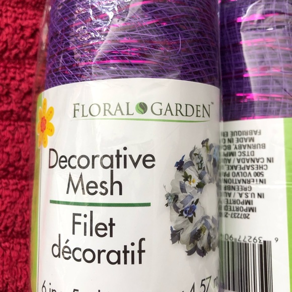 Purple Decorative Mesh. Set of 9 - Picture 2 of 4
